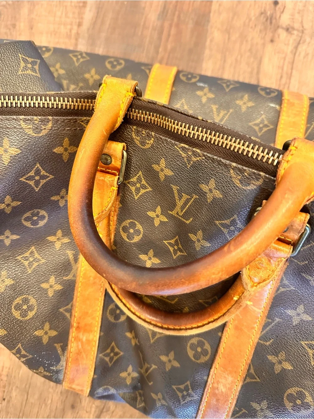 Louis Vuitton Monogram Canvas Travel Duffel Bag keepall 55 pre owned - Picture 6 of 15